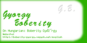 gyorgy boberity business card